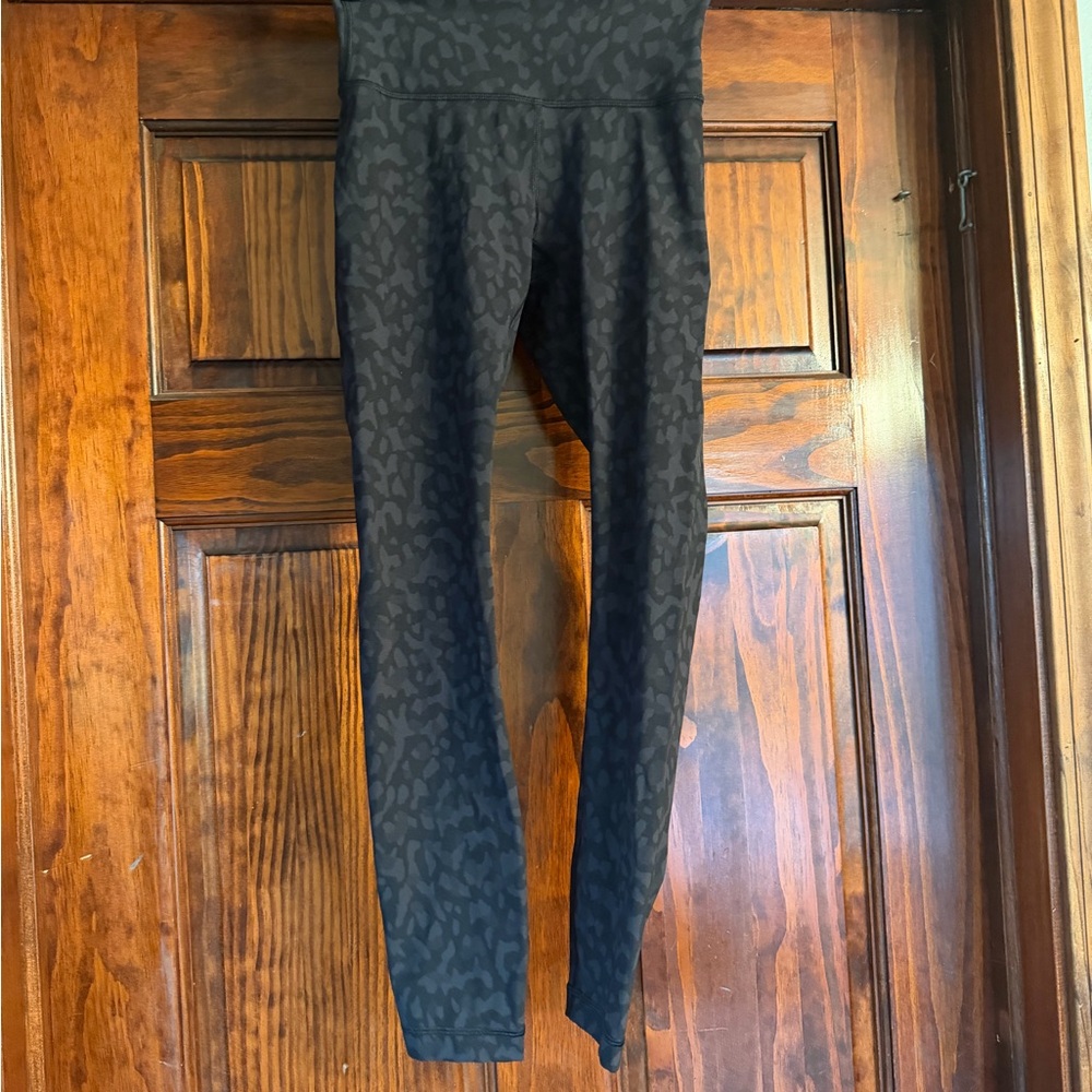 lululemon athletica Black Subtle Leopard Print Leggings